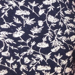 Blue and white floral romper